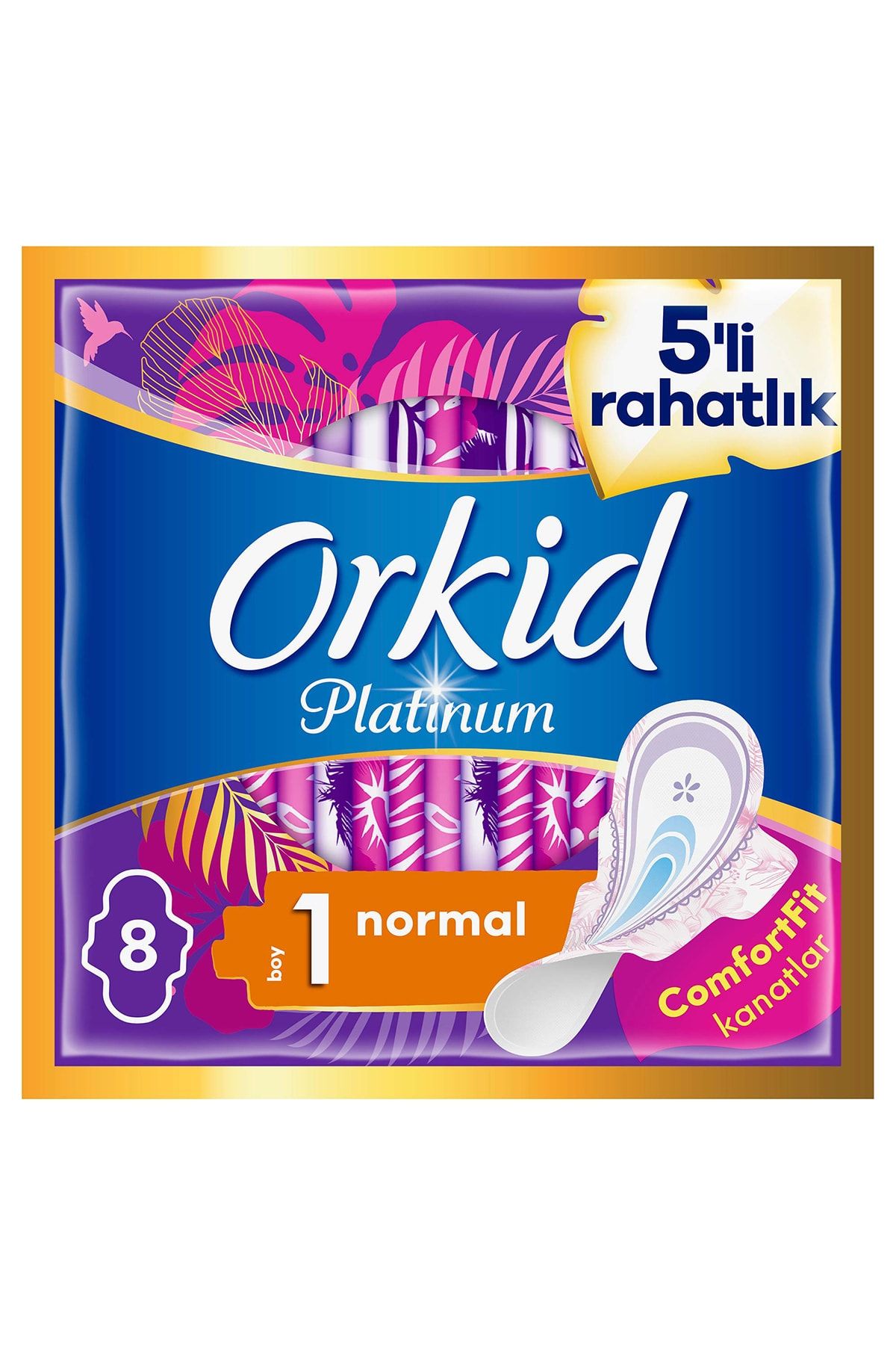 Orkid Platinum Normal 8 Adet Tekli Paket Hijyenik Ped