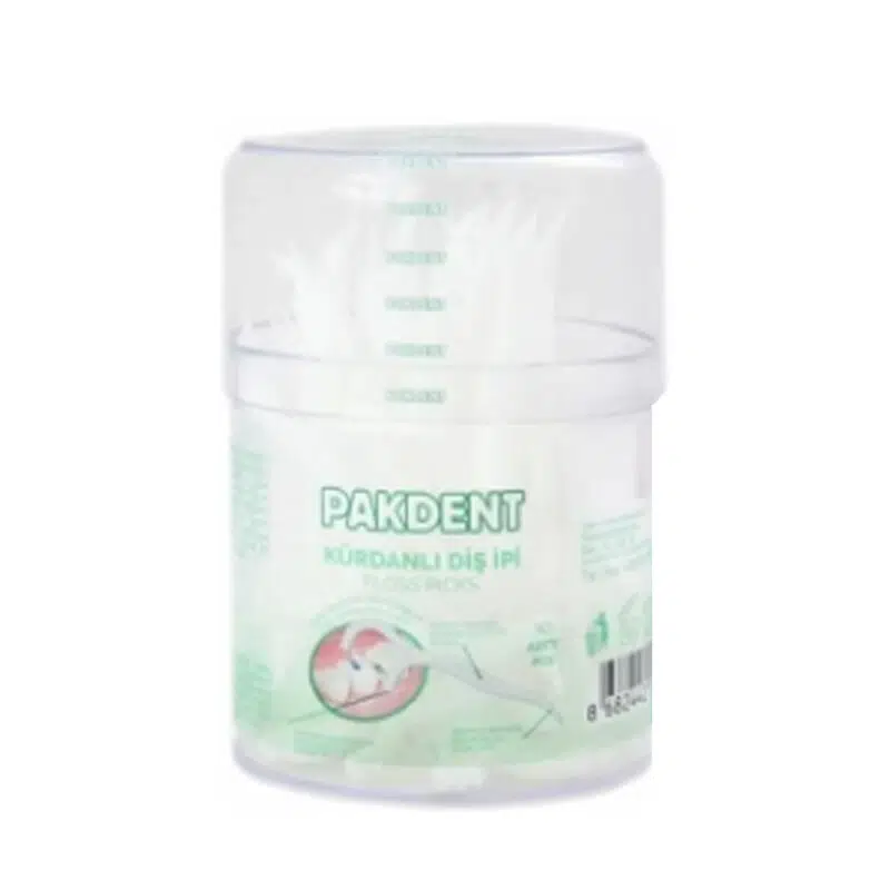 Pakdent Kürdanlı Diş İpi Silindir Kutu 50li