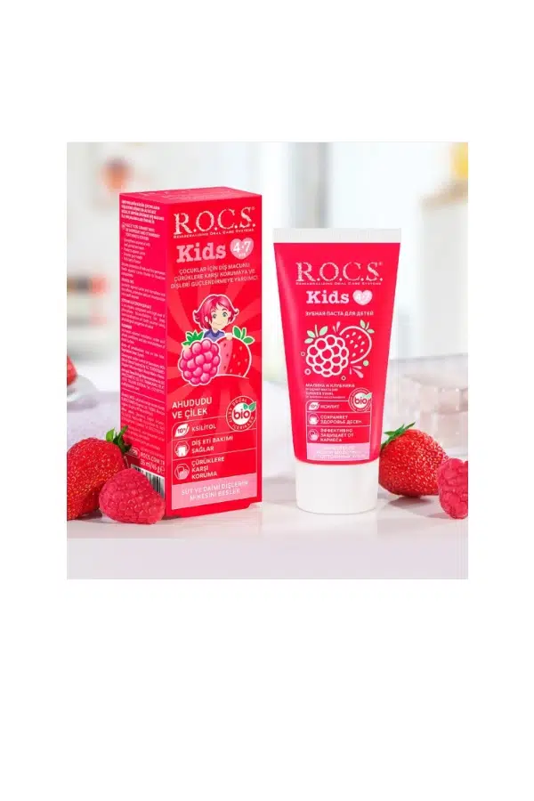 Rocs Kids 4-7 Yaş Ahududu&Çilek Diş Macunu 35 ml
