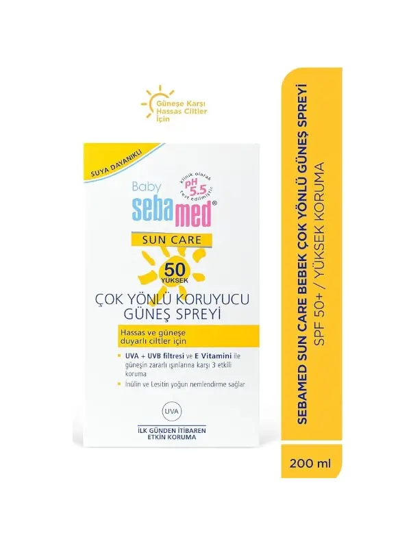 Sebamed Baby Çok Yönlü Koruyucu Güneş Spreyi SPF50 200 ml