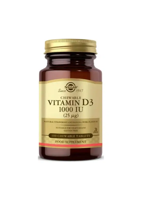 Solgar Vitamin D3 Cheaweble 1000 IU 100 Tablet