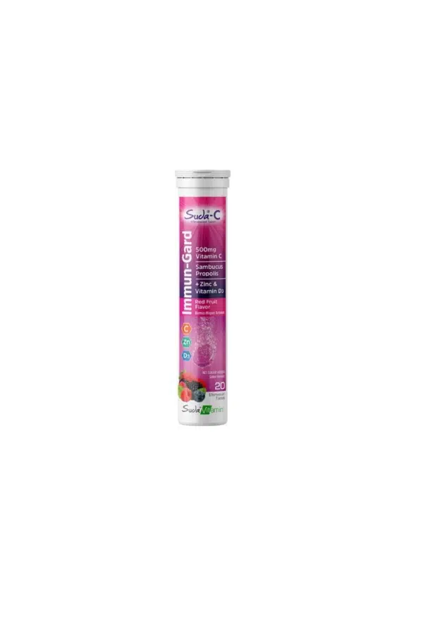 Suda Vitamin C İmmun Gard Red Fruit 20 Efervesan Tablet