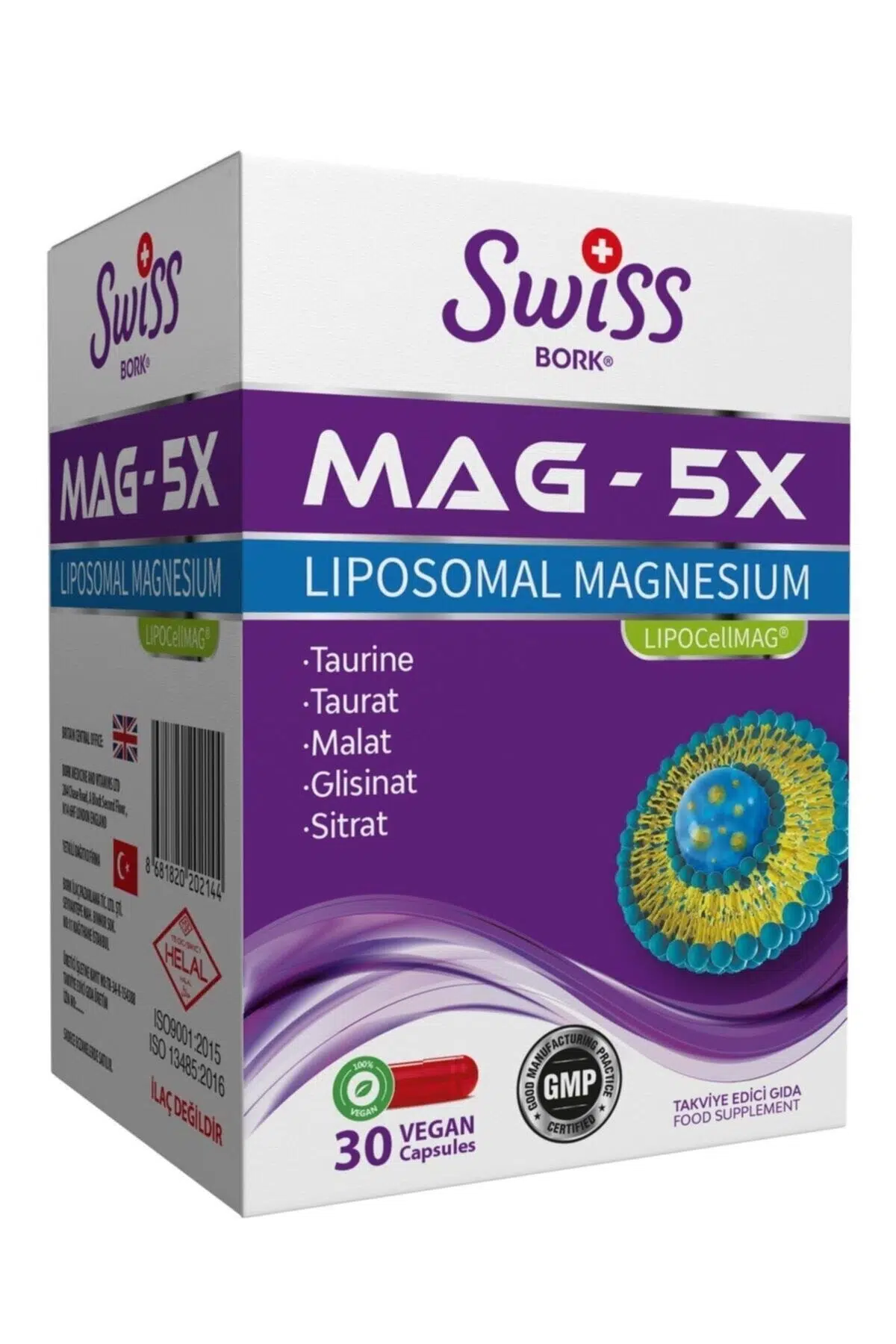 SWISS Mag 5x Liposomal Magnesium 30 Vegan Kapsül