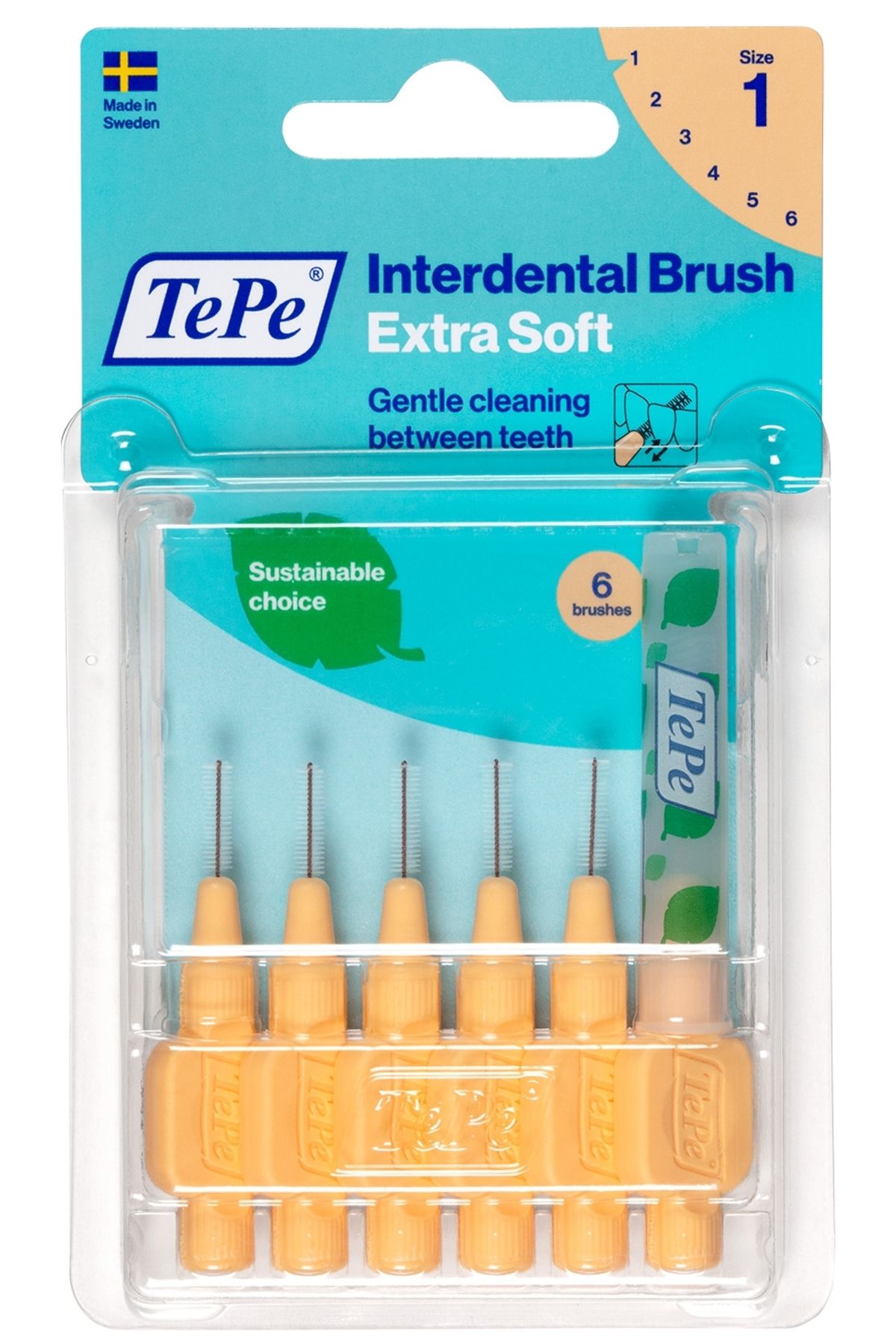 TePe Blister Extra Soft Arayüz Fırçası 0.45 Mm Turuncu 6 Lı