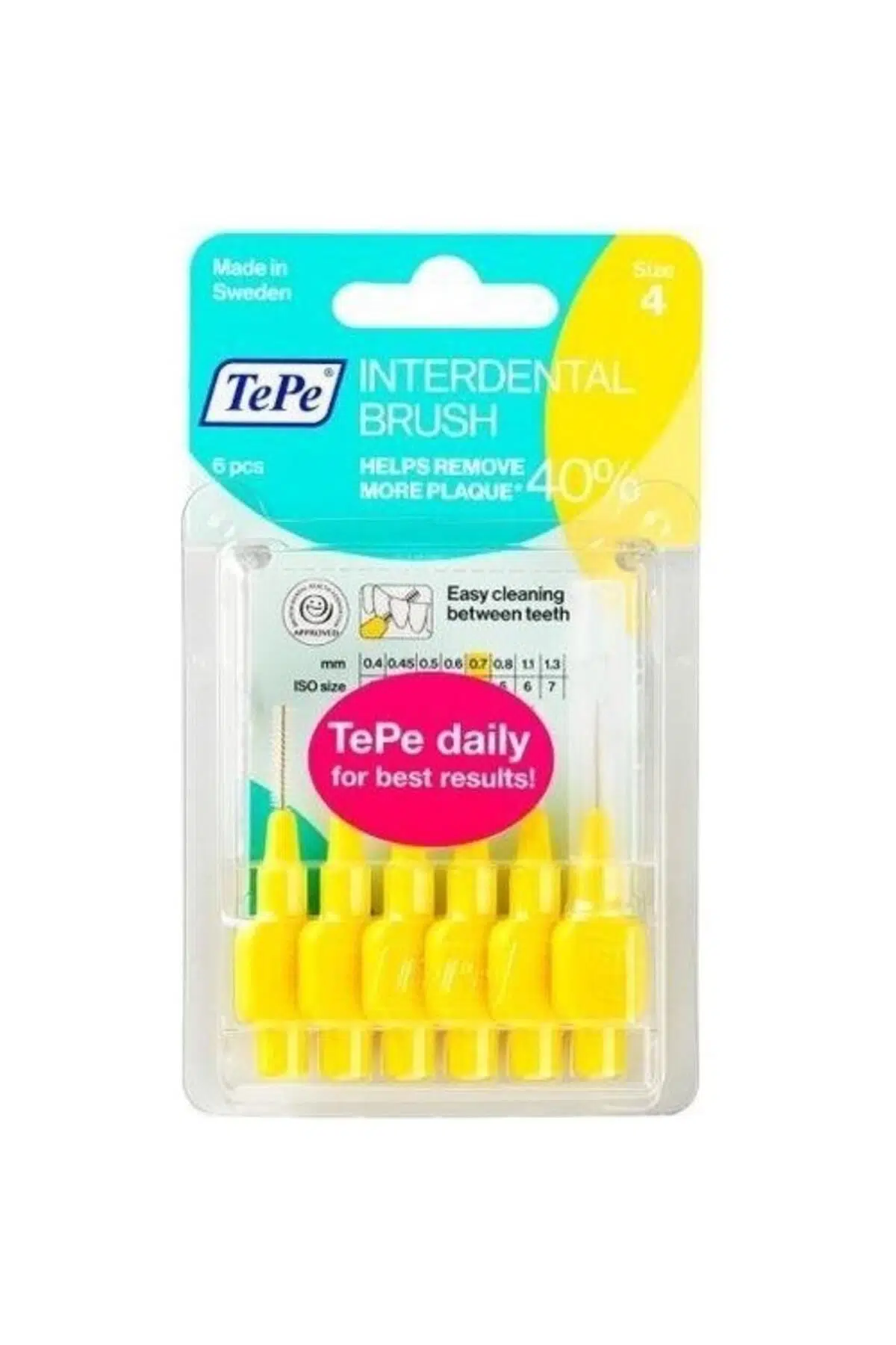 TePe Blıster Sarı 0.7mm Arayüz Fırçası