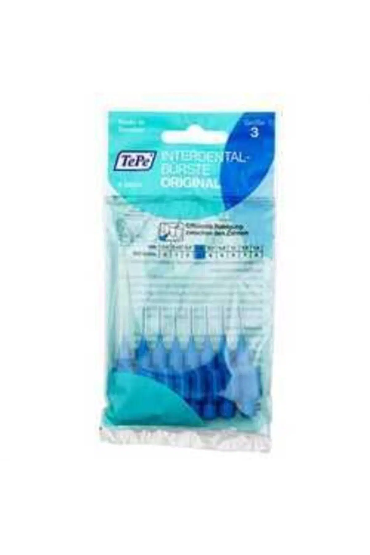 Tepe Diş Arayüz Fırçası Mavi 0,6 mm 8'li