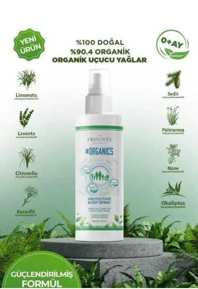 The Prouvee Organics Doğal ve Organik Sivrisinek Kovucu Sprey 0+ Ay 100 ml