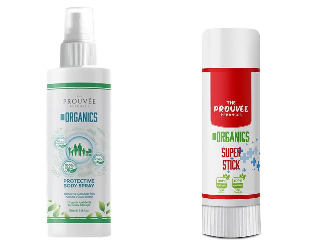 The Prouvee Organics Doğal ve Organik Sivrisinek Kovucu Sprey 100ml + S.O.S Stick Anlık Yatıştırıcı Stick 15gr