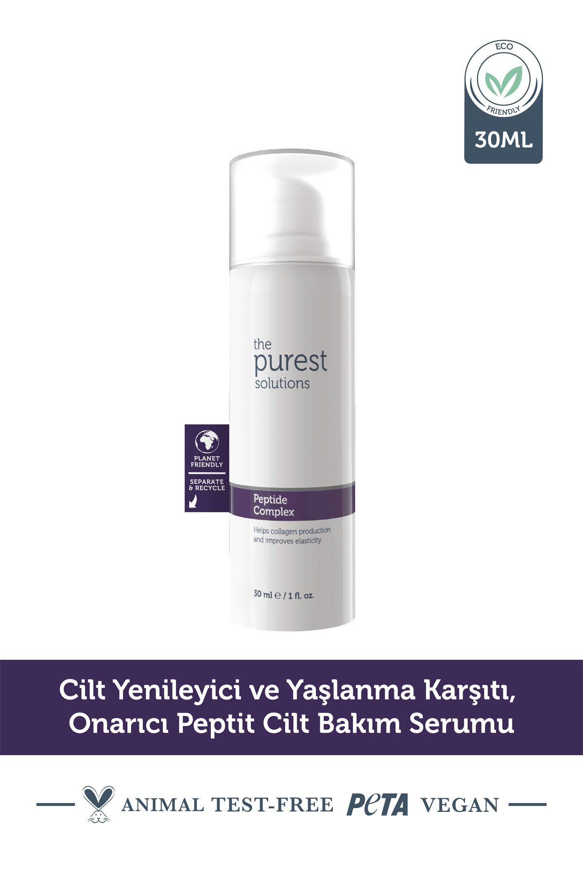 The Purest Solutions Cilt Yenileyici Ve Yaşlanma Karşıtı, Onarıcı Peptit Cilt Bakım Serumu 30 ml (PEPTİDE COMPLEX)