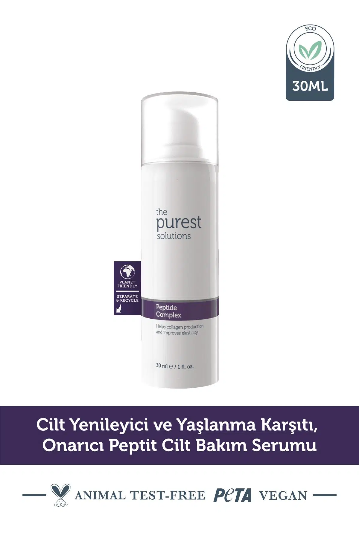 The Purest Solutions Cilt Yenileyici Ve Yaşlanma Karşıtı, Onarıcı Peptit Cilt Bakım Serumu 30 ml (PEPTİDE COMPLEX)