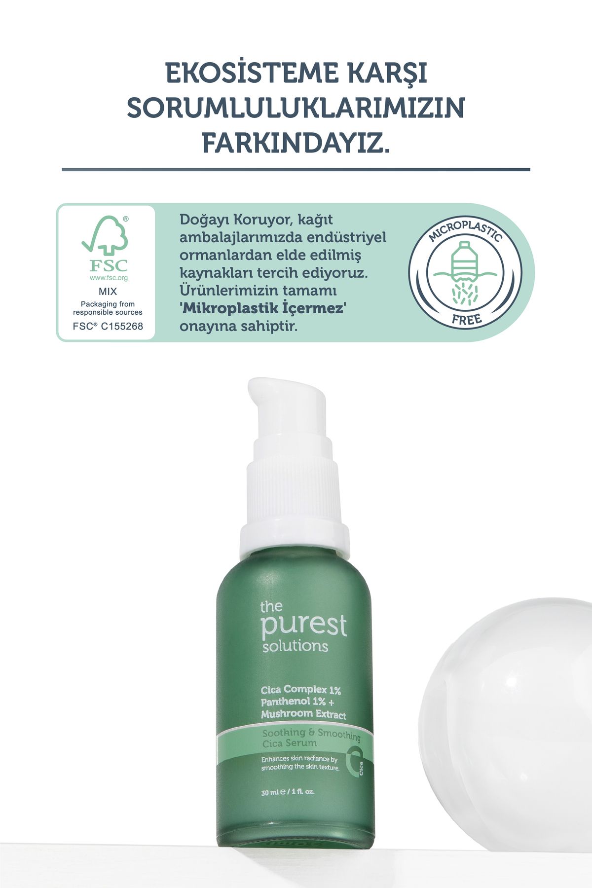 The Purest Solutions Hassas Ciltler İçin Kızarıklık Karşıtı ve Bariyer Onarıcı Cica Serum 30 ml