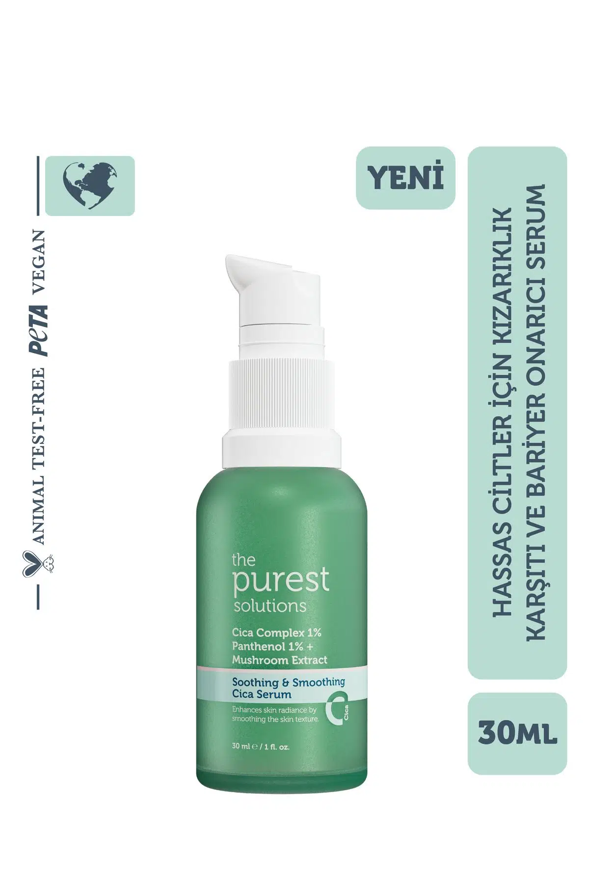 The Purest Solutions Hassas Ciltler İçin Kızarıklık Karşıtı ve Bariyer Onarıcı Cica Serum 30 ml
