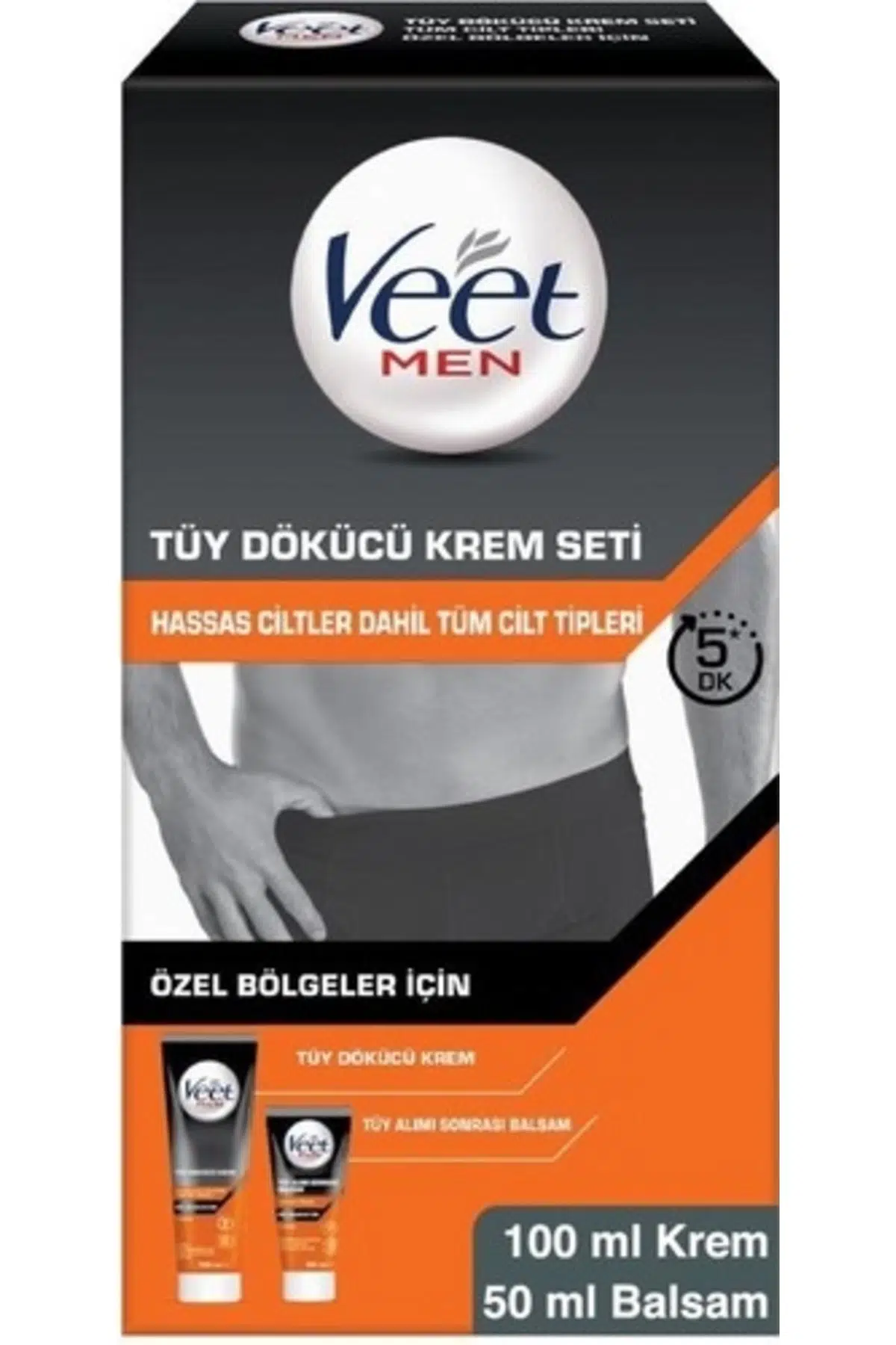 Veet Men Erkek Özel Bölgeler İçin Tüy Dökücü Krem Seti 100+50 ml