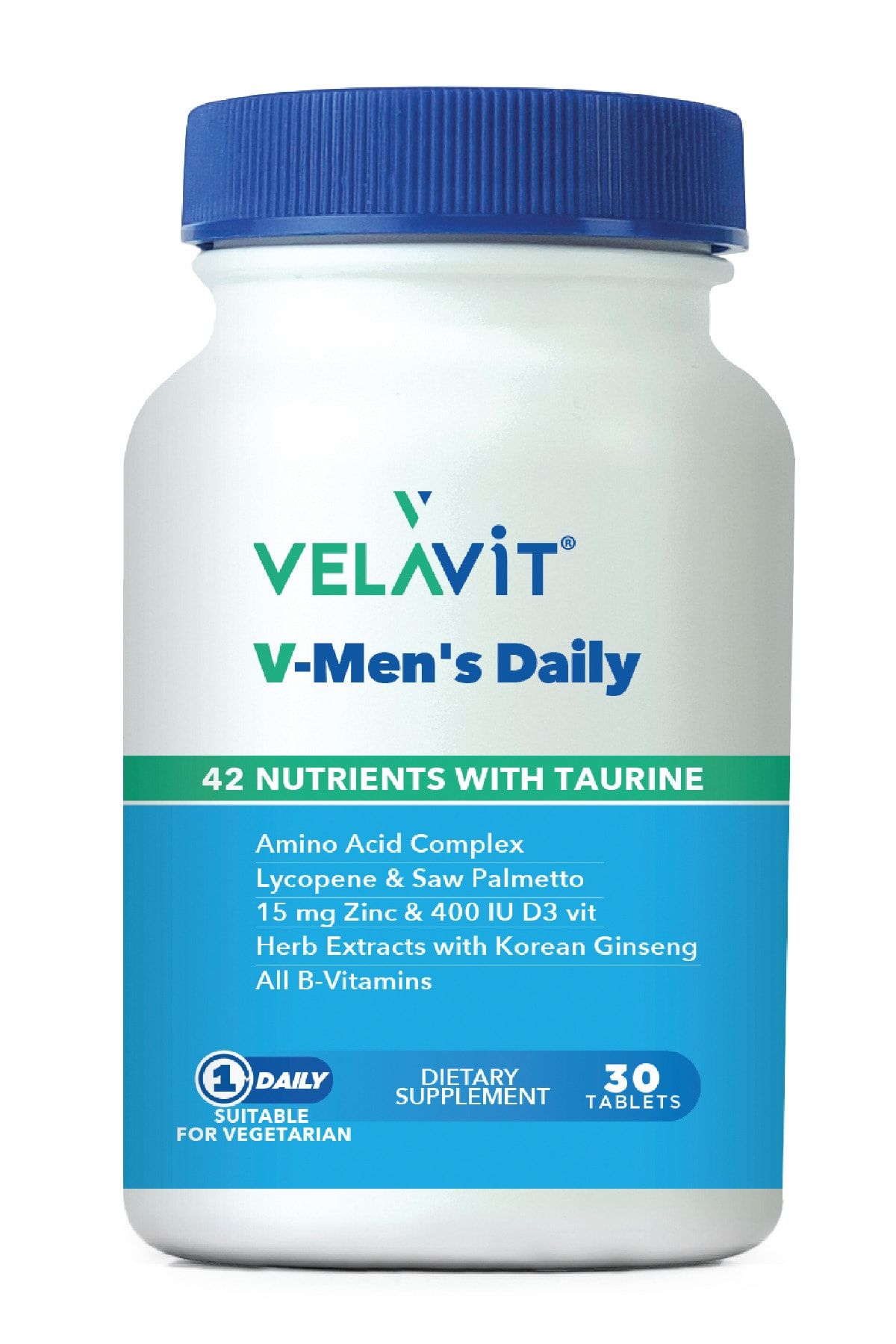 Velavit V-mens Daily Takviye Edici Gıda 30 Tablet Amino Asit Ve Multivitamin Içeren Takviye Edici Gıda