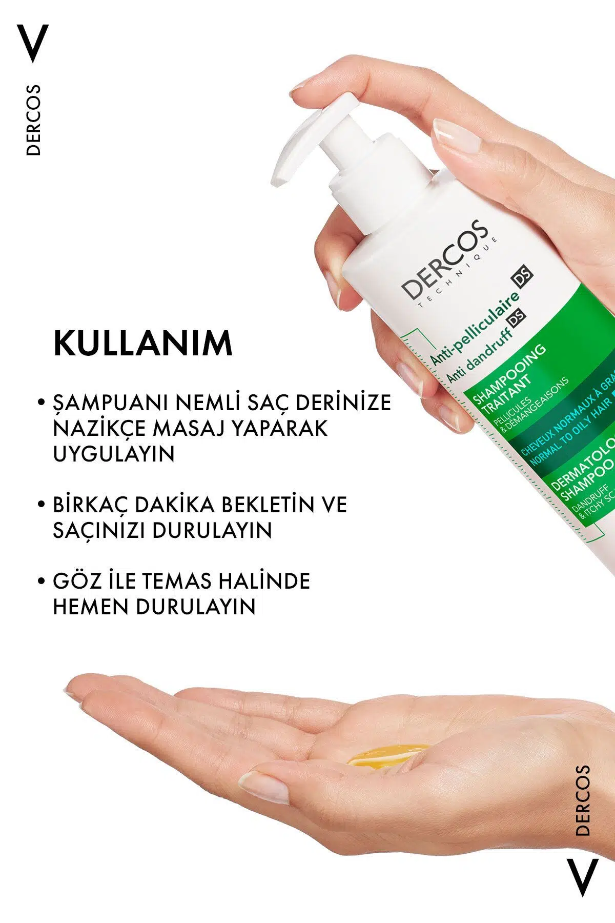 Vichy Dercos Anti-Dandruff Şampuan Normal ve Yağlı Saçlar 75 ml