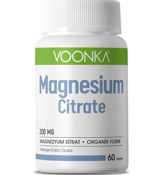 Voonka Magnesium Citrate 200 mg 60 Kapsül