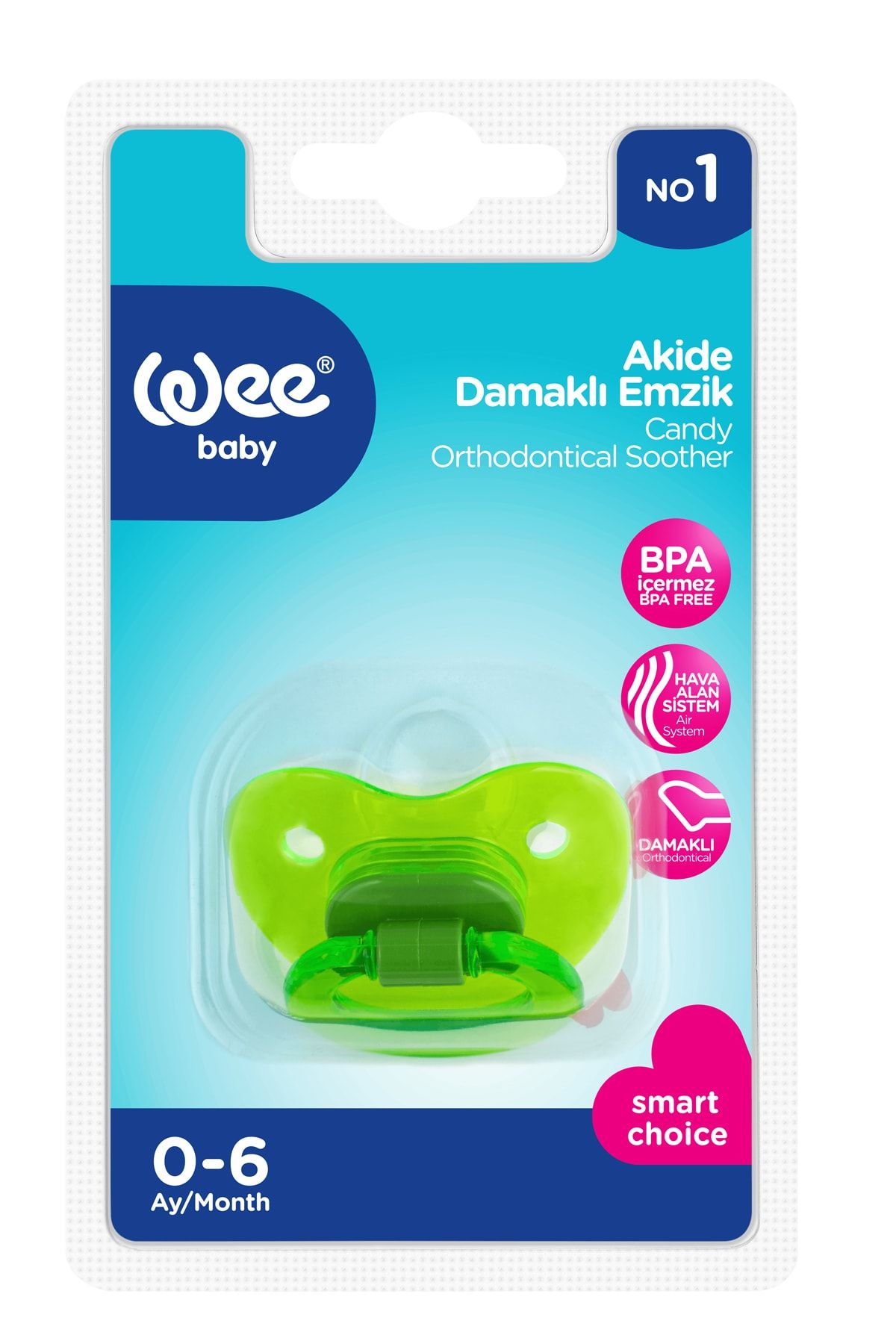 Wee Baby 111 Yalancı Emzik Akide Silikon Damaklı No: 1